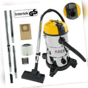 Arebos Industriestaubsauger Nass- & Trockensauger 2300W Staubsauger 30L Gelb