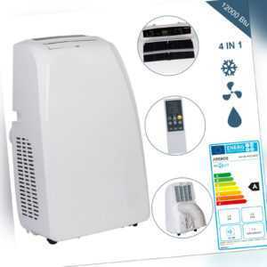 4in1 Mobile Klimaanlage 3,5kW/12000 BTU Klimagerät Kühlen Entfeuchten Ventilator; EEK A