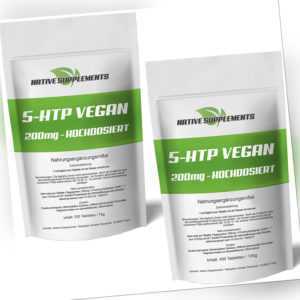250 - 450 Tabletten 5-HTP Vegan 200mg Hochdosiert 100% Rein - Stimmungsaufheller