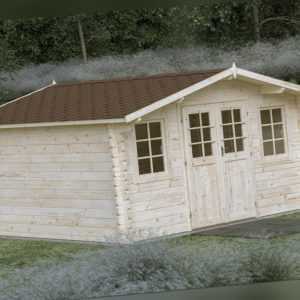 44 mm Gartenhaus Gera INKLUSIVE Montage ca 4x4 m Aufbau Gerätehaus Holz Holzhaus