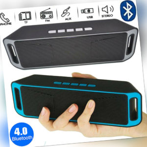 Wireless Bluetooth Lautsprecher Stereo Subwoofer PC Handy Musikbox AUX FM SD MP3
