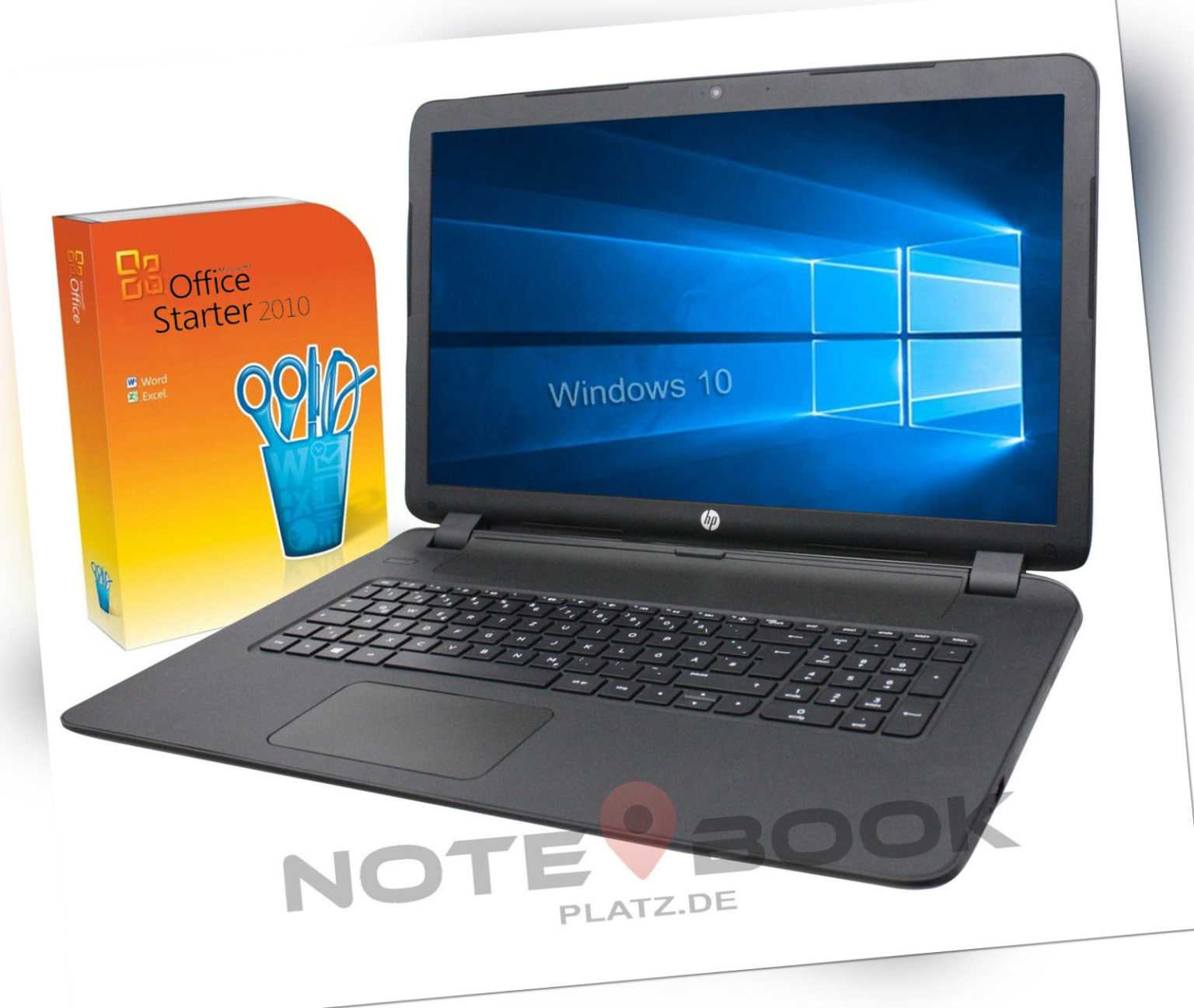 HP Notebook 17 Zoll AMD 2 x 3,5Ghz - 8GB - 256 SSD -Win10 - MS Office - DVD-RW