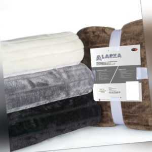 Kuscheldecke Tagesdecke Wohndecke Sofa Nerz Felloptik Webpelz