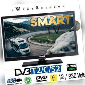 Gelhard GTV2452 Smart TV 24 Zoll DVB/S/S2/T2/C, DVD, USB, 12V 230 Volt WLAN