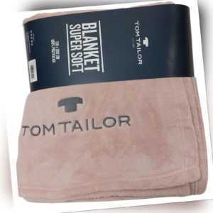 Tom Tailor Decke Kuscheldecke Wohndecke rose 150x200cm Tagesdecke