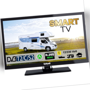 Gelhard GTV2422 Smart TV 24 Zoll DVB/S/S2/T2/C USB, 12V 230 Volt WLAN