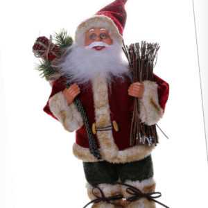 Weihnachtsmann Nikolaus Santa Claus Christmas Geschenke Deko-Figur in Rot H30cm