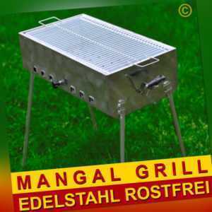 MANGAL Schaschlik Grill MEGA aus Edelstahl + GRILLROST + MODEL 2020