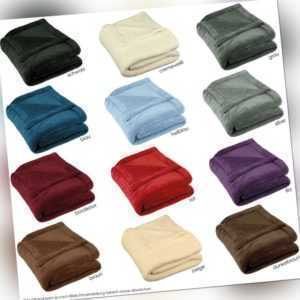 Kuscheldecke Tagesdecke Wohnen Sofa Mikrofaser Coral-Fleece