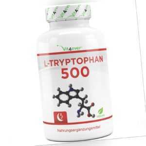 300x Kapseln L-Tryptophan 500 mg - Aminosäure - L-Tryptophane - Vit4ever - 5-HTP