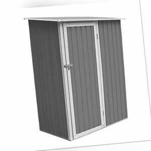HATTORO P80Geräteschuppen Geräteschrank Gartenschrank Gerätehaus Schuppen grau