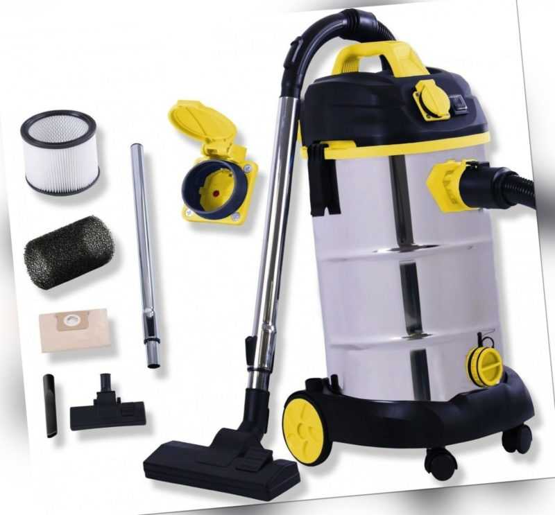 Masko® Staubsauger 1800W Nass Trocken Sauger 30L Industriestaubsauger Edelstahl