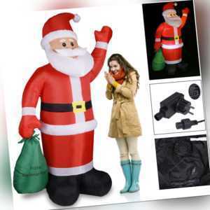 Weihnachtsmann aufblasbar XL 180cm LED beleuchtet Deko Weihnachten Nikolaus