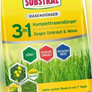 Substral 3in1 Komplett Rasendünger gegen Unkraut & Moos 9kg Unkrautvernichter