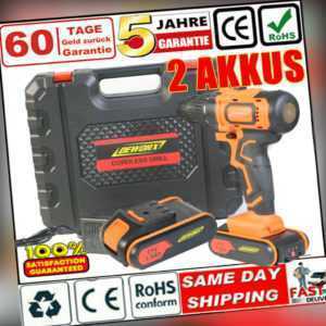 21V Akku-Schlagbohrschrauber Bohrmaschine Akkuschrauber Bohrschrauber 2 Akkus !!