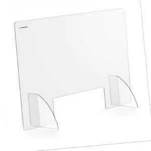 Spuckschutz Schutzscheibe Thekenaufsatz Acrylglas 95x65 cm Durchreiche 30x10 cm