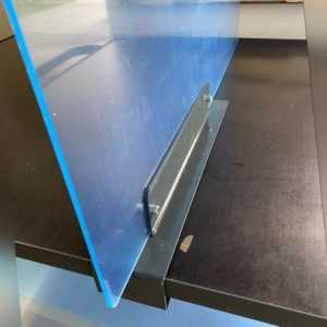 Trennwand Tischaufsteller Plexiglas Acryl Niesschutz Virenschutz Fixierbar