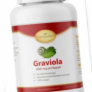 Graviola Extrakt I 2000 mg pro Kapsel I 180 vegane Kapseln I Made in Germany NEU