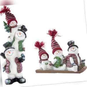 Deko Figur drei Schneemänner - Weihnachtsdeko Weihanchtsfigur Schneemann