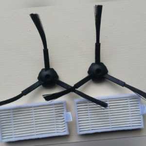 2 Bürsten+2 Filter für iLife Saugroboter V5,V5S,V5Pro, Medion MD16192/18500