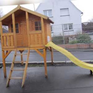 Kinderhaus Tobi TÜV +  Rutsche Kinderspielhaus Gartenhaus Stelzenhaus Spielhaus