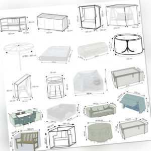 Gartenmöbel Schutzhüllen transparent Abdeckung Hülle Sitzgruppe Schutzplane