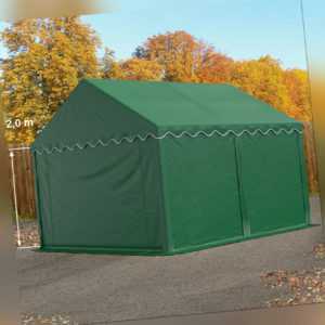 Lagerzelt 3x4m Weidezelt Zelthalle Zeltgarage PVC ca. 500g/m² Zelt dunkelgrün