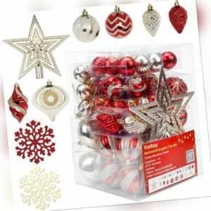 Weihnachtskugeln 77 Weihnachtsbaumkugeln Christbaumkugeln Weihnachtsbaumschmuck