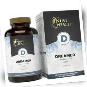 DREAMER - 120 Kapseln - Hochdosiert - Gaba - 5HTP - Tryptophan - Hopfen -Melisse