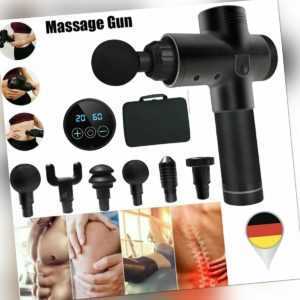 Electric Massage Gun Massagepistole Massager Muscle Massagegerät mit 4/6 Köpfe