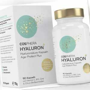 49,99€/100g - Cosphera Hyaluronsäure hochdosiert 500mg, 90 vegane Kapseln NEU!
