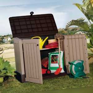 Mülltonnenbox Keter Beige Mülltonnenverkleidung Aufbewahungsbox Gartenschuppen