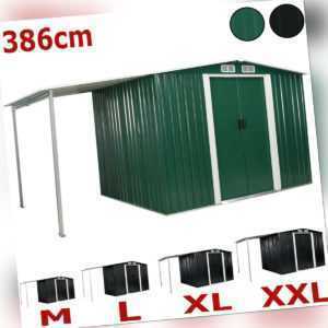M - XXL Gerätehaus Metall Geräteschuppen mit Schiebetüren Stahl Gartenhaus Grün