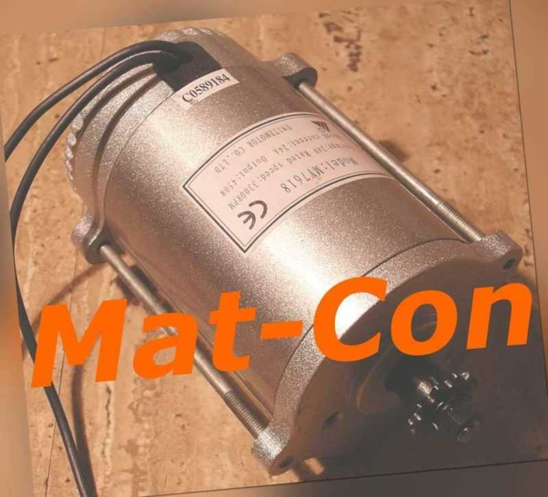E-Motor Elektromotor UNITE MY7618 450W 24V/36V DC 1,43Nm, mit Ritzel, 3000U/min