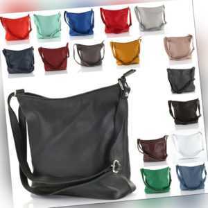 Leder Tasche Hand Schulter Umhänge Tasche Beutel Italy Hobo Bag Shopper A79 NEU