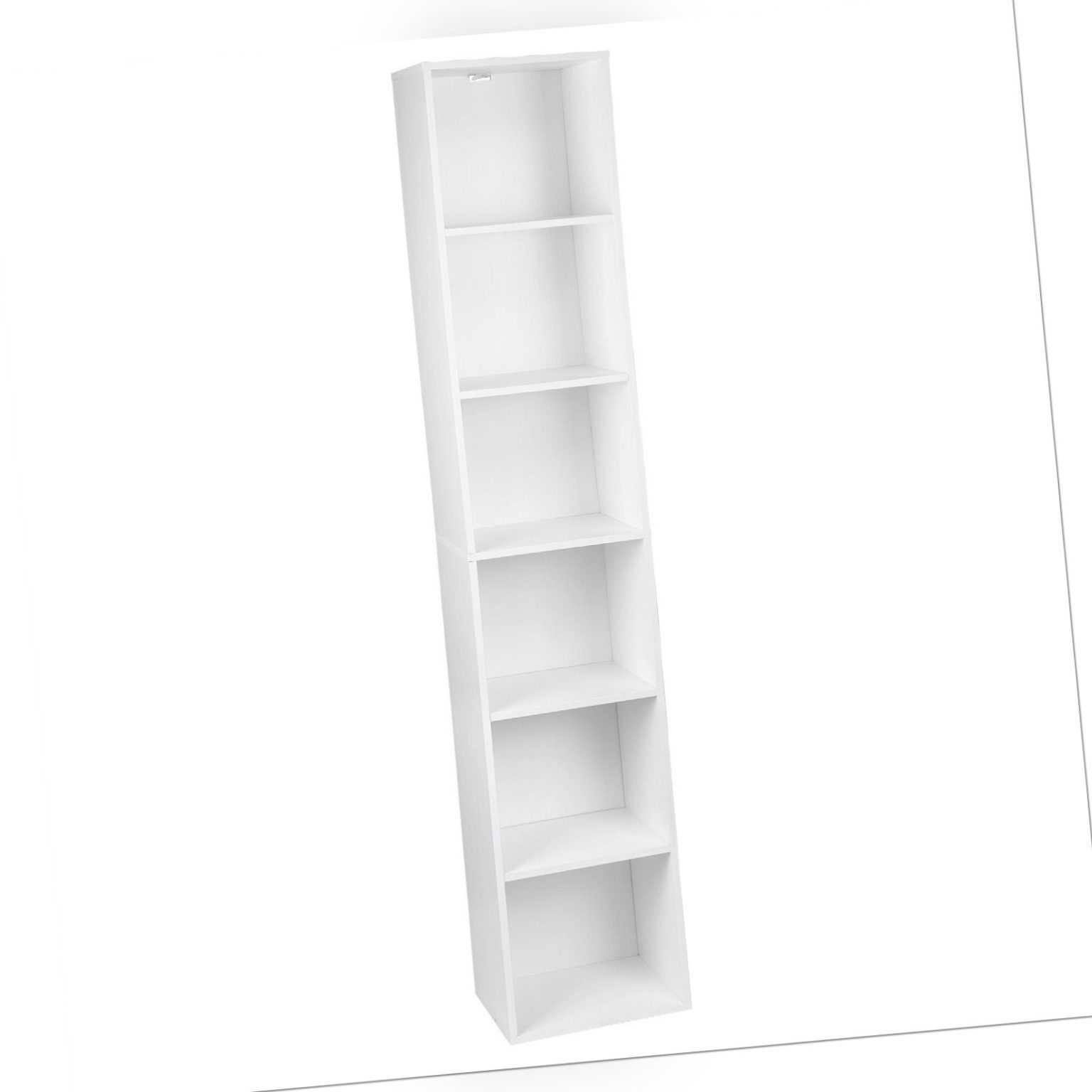 Bücherregal Standregal Raumteiler Aufbewahrungregal MDF 6 Fächer Weiß SK003ws6