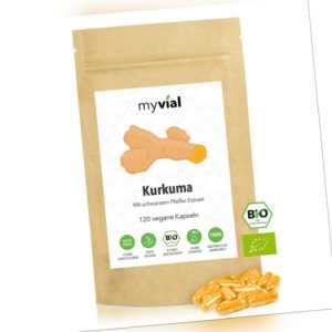 Kurkuma Curcuma Kapseln Bio + Piperin Curcumin hochdosiert - vegan