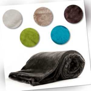 Kuscheldecke Tagesdecke Wohndecke 220 x 240 cm Flanell Decke
