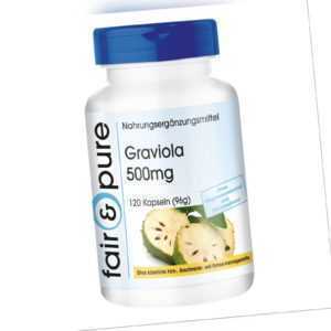 Graviola 500mg - 120 Kapseln, Stackelannone, vegan, fair & pure