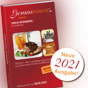 Gutscheinbuch GenussPUNKTE Kreis Heinsberg & Umgebung 2021 gültig bis 28.02.2022