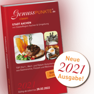 Gutscheinbuch GenussPUNKTE Stadt Aachen & Umgebung 2021 - gültig bis 28.02.2022