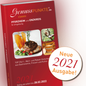 Gutscheinbuch GenussPUNKTE Pforzheim & Umgebung 2021 gültig bis 28.02.2022