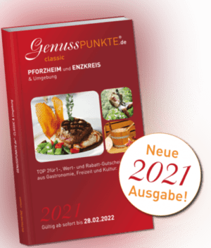 Gutscheinbuch GenussPUNKTE Pforzheim & Umgebung 2021 gültig bis 28.02.2022