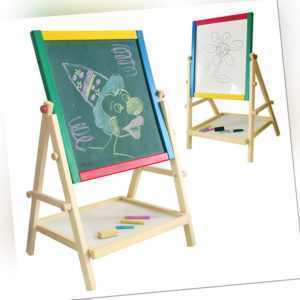 2in1 Kreidetafel für Kinder Holz Standtafel Magnet Mal Schreib Tafel Schultafel