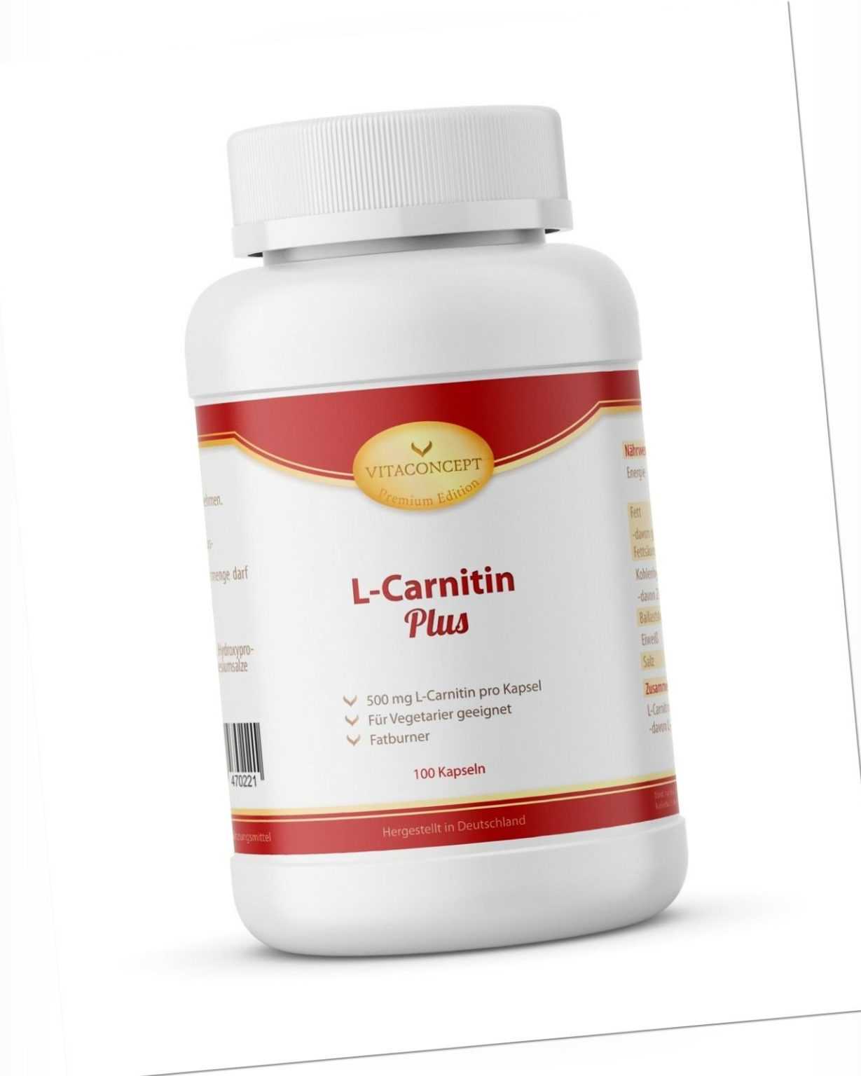 L-Carnitin Plus - 1000 mg (TD)  DIÄT  *optimale Dosierung* 100 Kapseln