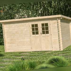 44 mm Gartenhaus Osten Blockhütte ca. 400x300 cm Gerätehaus Holzhaus Schuppen
