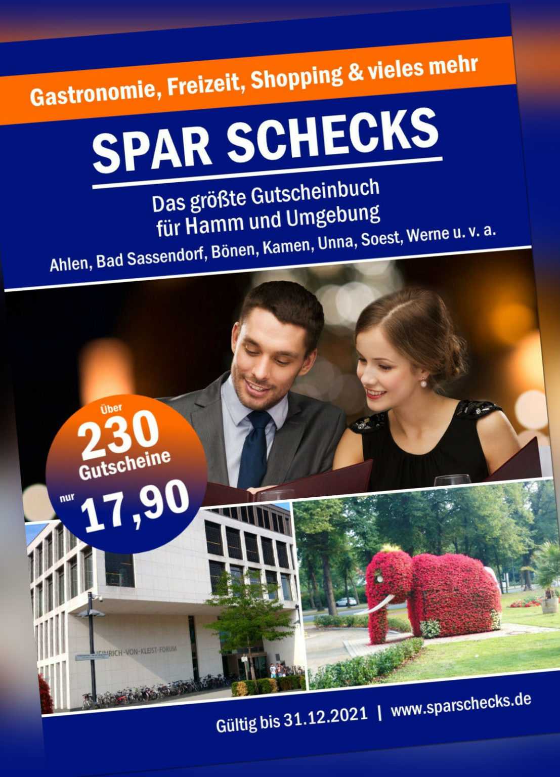 NEU 2 Stück Spar Schecks 2020/21 - das größte Gutscheinbuch für Hamm & Umgebung