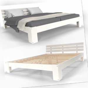 Homelux Holzbett Doppelbett Bett-Gestell Rahmen Lattenrost 140cm /160cm /180cm