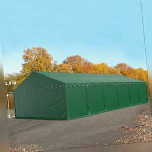 Lagerzelt 6x12m Zelthalle Weidezelt mit Bodenrahmen PVC Zelt Unterstand grün