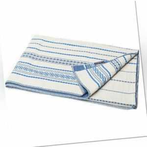 David Fussenegger Leinenplaid Lino Ethno Blau